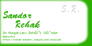 sandor rehak business card